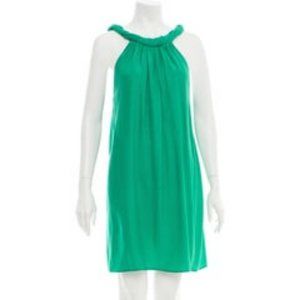 Christophe Deane Silk Mini Dress (Green)